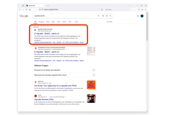  Mögliches Ergebnis einer Google-Suche