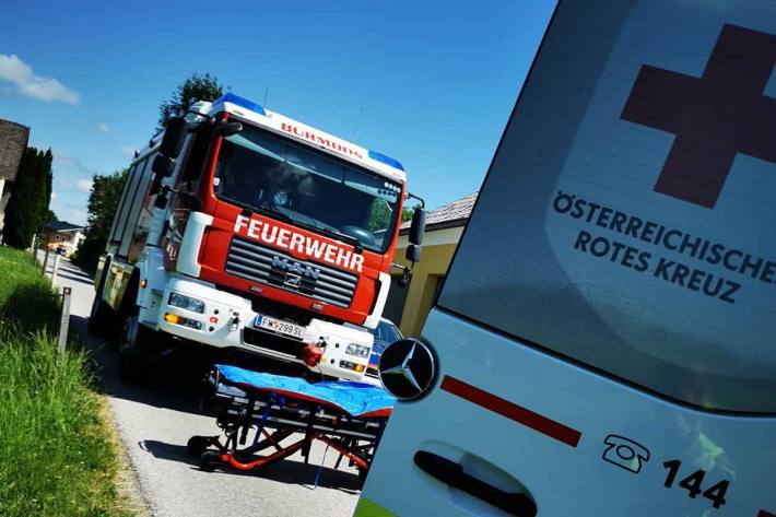 Verkehrsunfall am Bahnübergang in Bürmoos