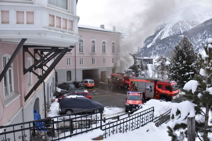 In Samedan GR brannte es gestern in einem Hotel.