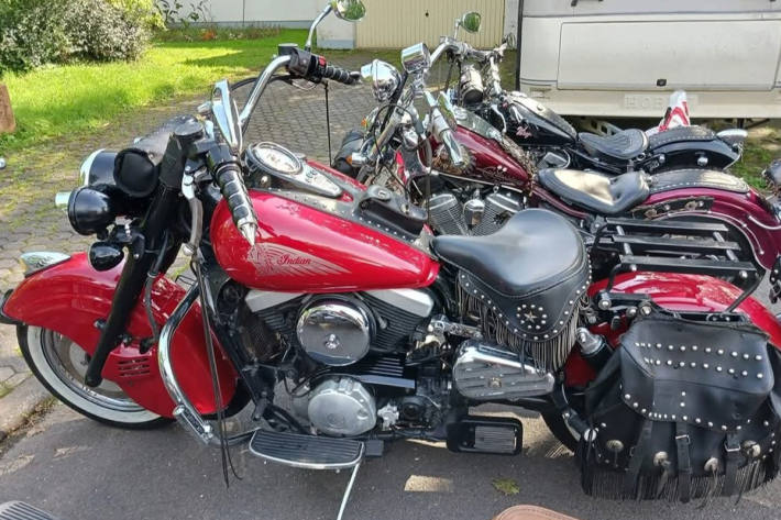 Diese Honda Shadow wurde aus einer Garage gestohlen.