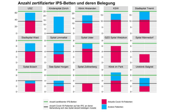 Anzahl zertifizierter IPS-Betten und deren Belegung