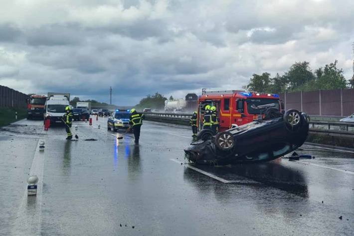 Die beiden linken Spuren waren in Sankt Augustin blockiert