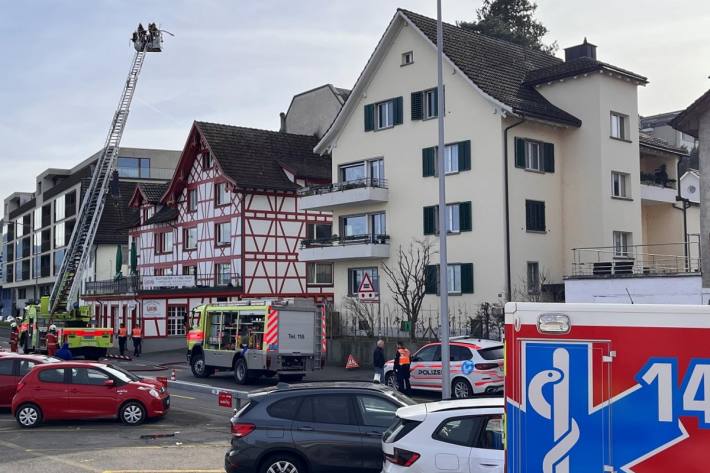 Brand in Wädenswil ZH.