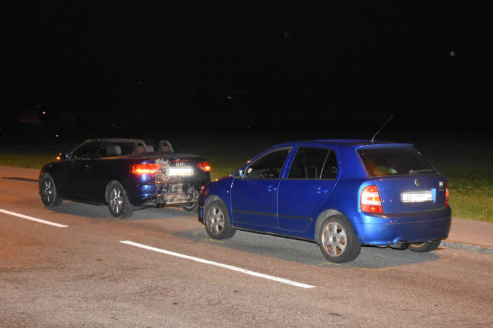 Unfallsituation auf der Feldlistrasse in Jona