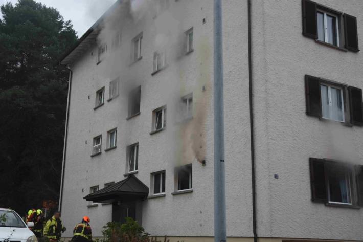 Gestern brannte es in einem Mehrfamilienhaus in Rorschach SG.