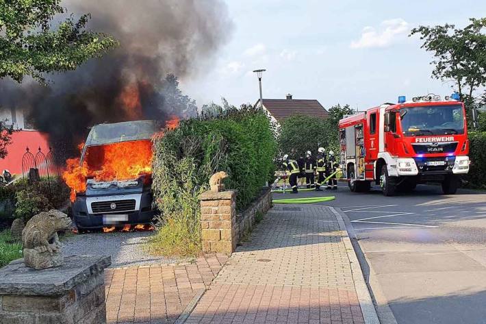 Gestern wurden die Einsatzkräfte zu einem Wohnmobilbrand in Sprockhövel gerufen