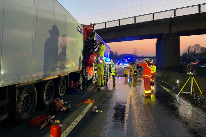 Tödlicher Verkehrsunfall auf der A2 bei Gladbeck