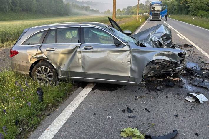 Die Unfallfahrerin wurde leicht verletzt