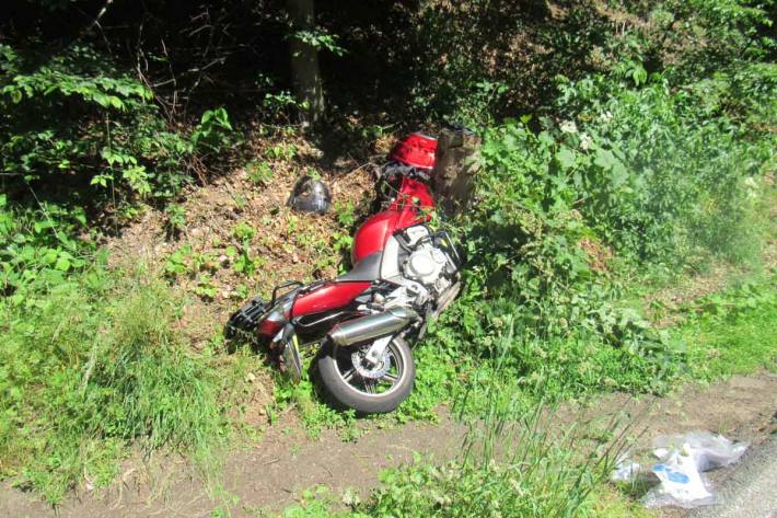 Das Motorrad erlitt in Velbert einen Totalschaden