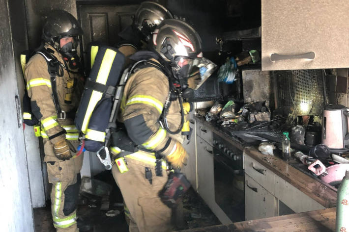 Die Bewohnerin war während des Brandes nicht zu Hause.