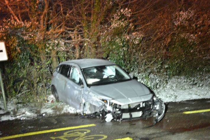 Der Autofahrer wurde nicht verletzt 