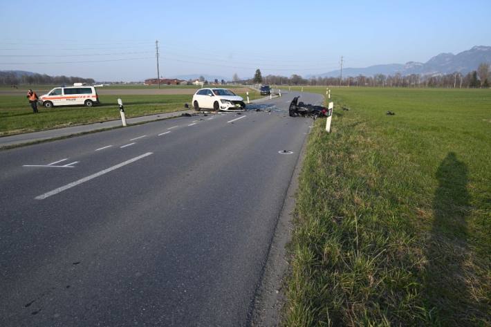 Der Motorradlenker verletzte sich beim Unfall schwer.