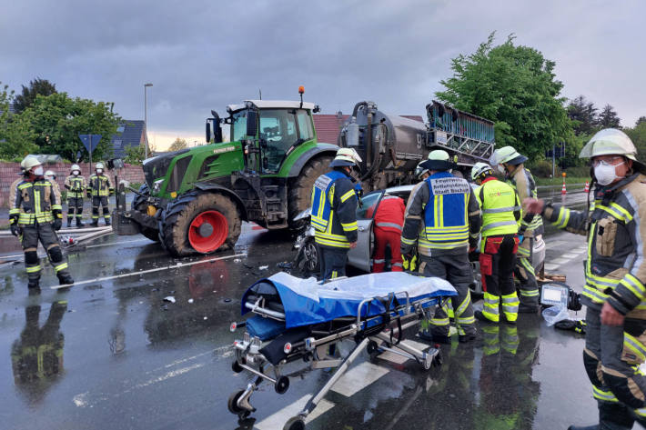 Unfallsituation bei Bocholt Suderwick