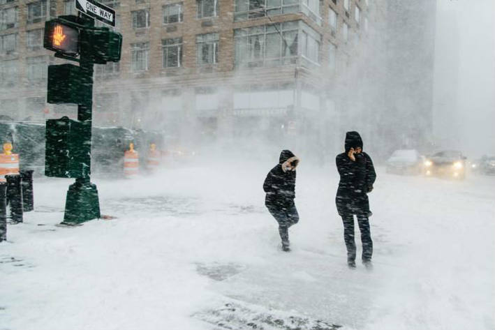 New York wird vom Schnee heimgesucht