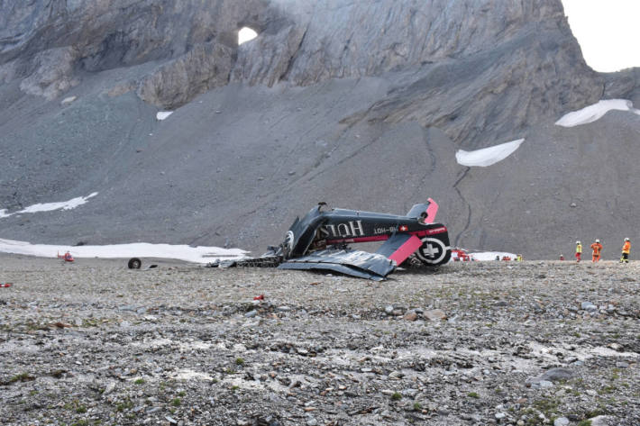 Abgestürzte Ju-52 am Piz Segnas