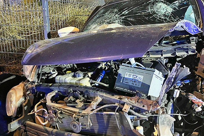 Die beiden Insassen wurden schwer verletzt.