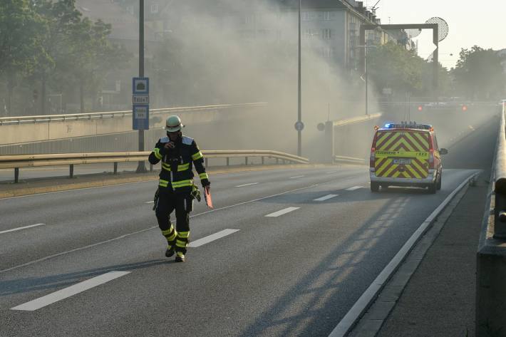 Brand in Brudermühltunnel