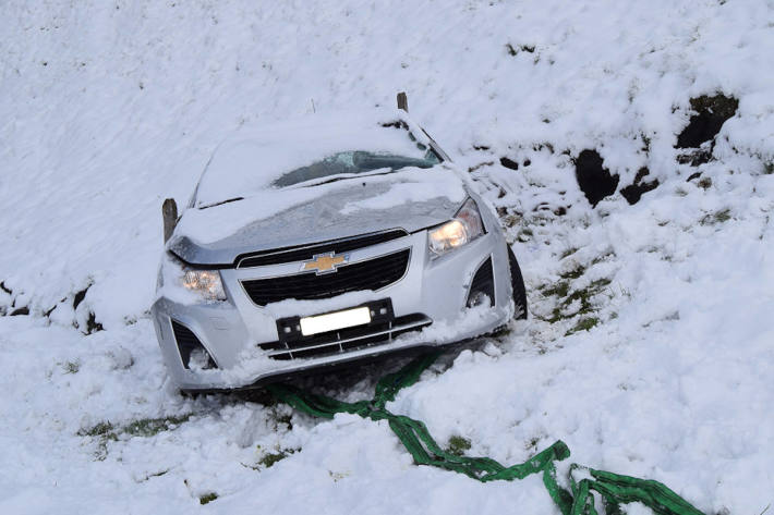 Unfallfahrzeug in Teufen