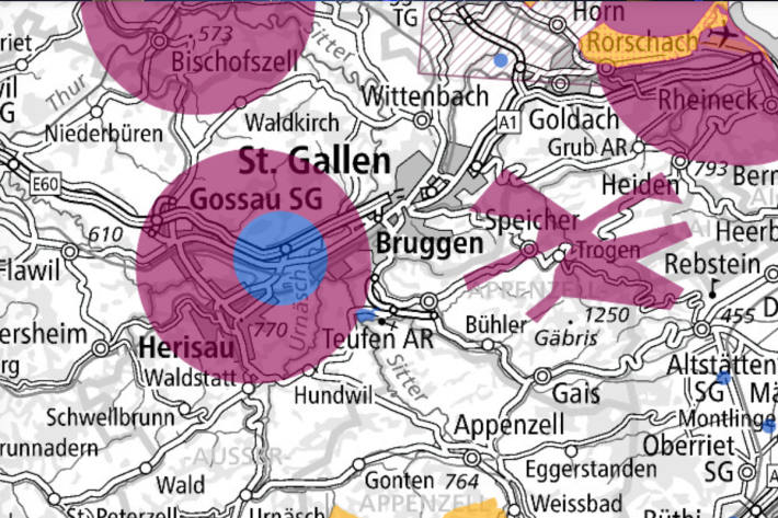 Die Verbotszone ist in der Drohnenkarte des BAZL ersichtlich.