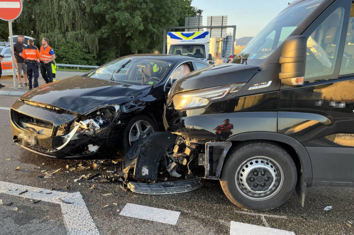 Unfall beim Autobahnzubringer in St. Margrethen