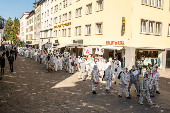 Kundgebung gegen Corona-Massnahmen in Chur