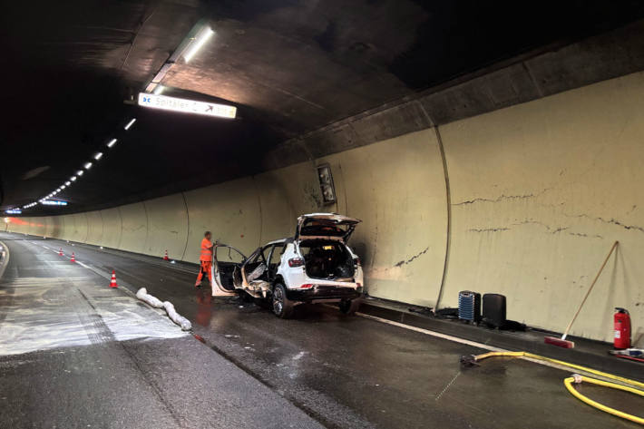 Der Rosenbergtunnel musste nach dem Brand für mehrere Stunden gesperrt werden.