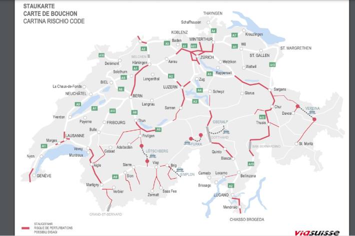 Staugefahr über Ostern an diesen Stellen in der Schweiz.