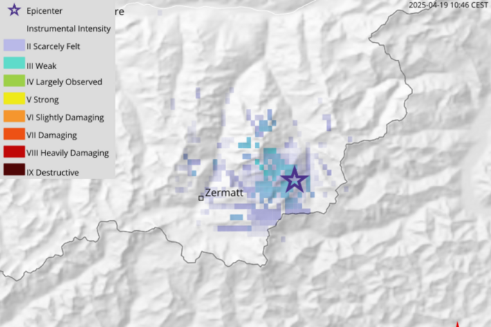 Erdbeben registriert