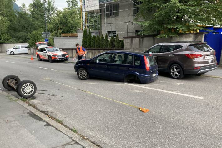 Das Auto drehte sich um 180 Grad