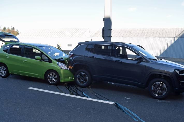 Bei. Unfall entstand Sachschaden.