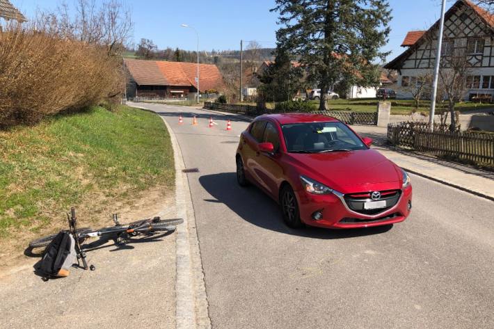 In Thundorf TG verletzte sich heute ein E-Bike-Lenker.