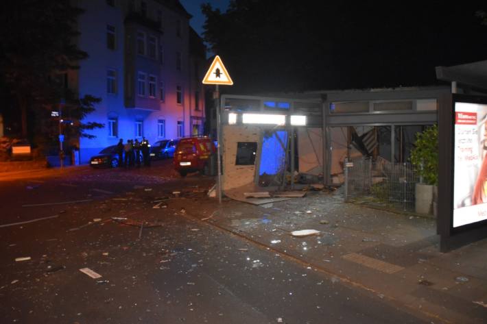 In Aachen wurde ein Geldautomat gesprengt.