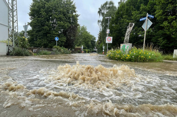 Überflutete Straßen in Bochum