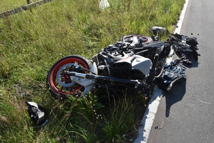 Gestern verunfallte in Schaan ein Motorradlenker.