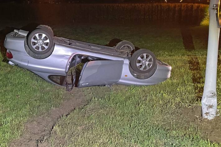 In Reiden LU ist ein Autofahrer verunfallt.