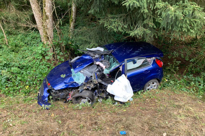Verkehrsunfall mit schwerstverletzter Person