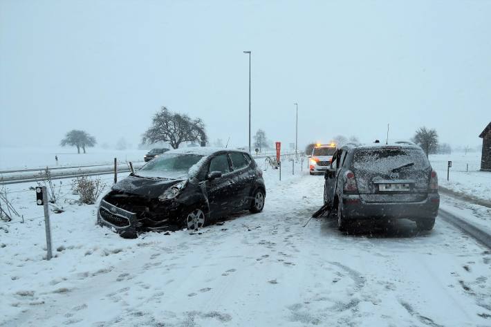 Unfallsituation in Näfels