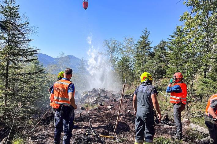 In Emmetten wurde ein Flächenbrand entdeckt.