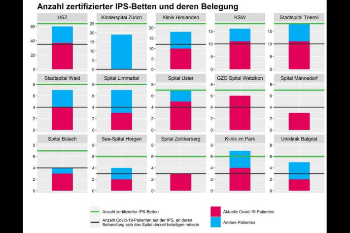 Anzahl zertifizierter IPS-Betten und deren Belegung