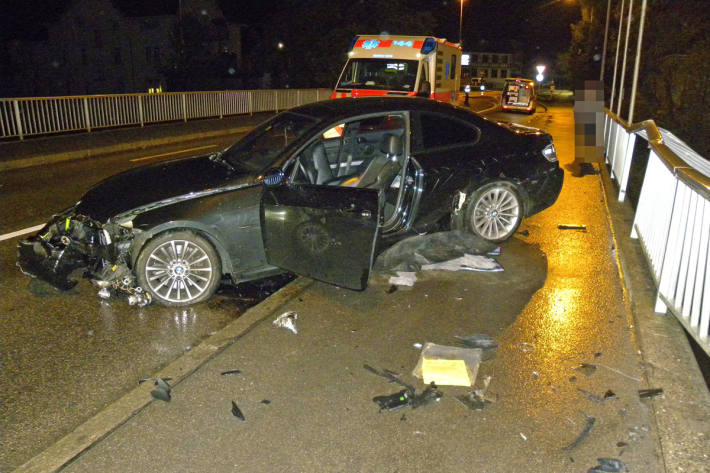 Beim Unfall wurde in Bischofszell der Lenker mittelschwer verletzt 