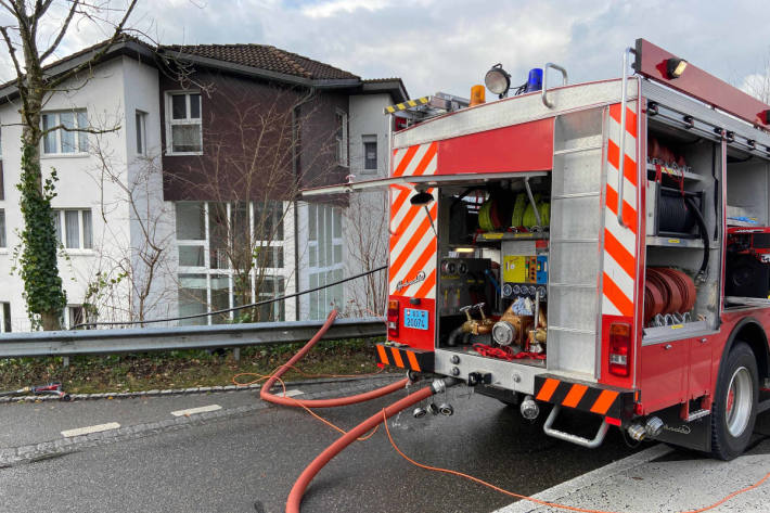 Brand in einem Kellerabteil 