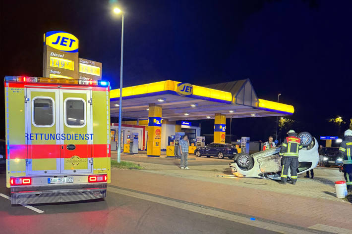 Der Unfall ereignete sich in Höhe dieser Tankstelle.