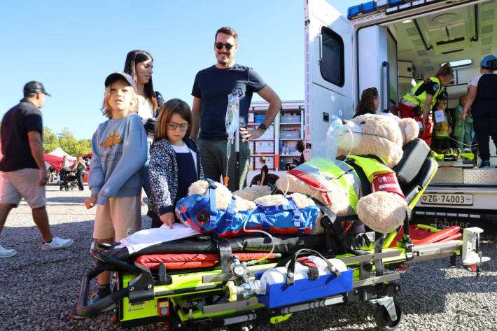 Der Rettungsdienst präsentierte seine Einsatzfahrzeuge.