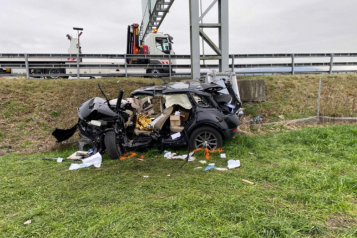 Nach dem Unfall kam es zu Verkehrsbehinderungen