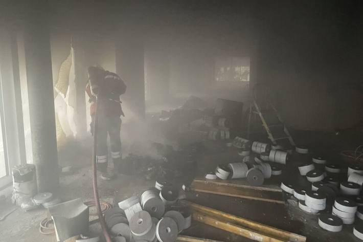 Brand auf einer Baustelle