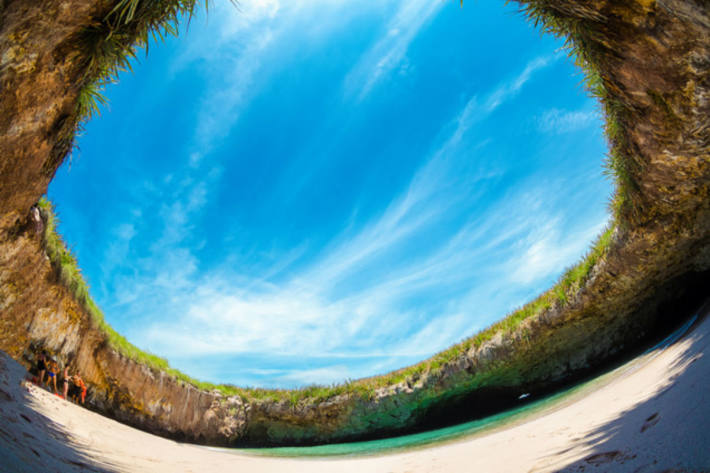 Spezieller Strand auf der Inselgruppe Marietas, Mexiko