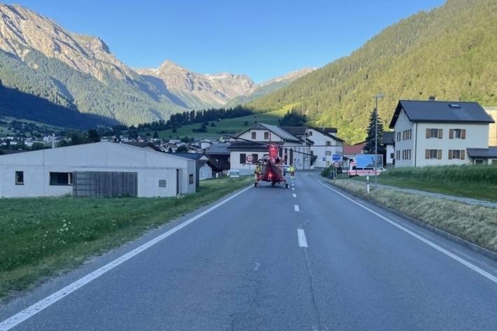 Rega-Einsatz nach Velo-Autokollision