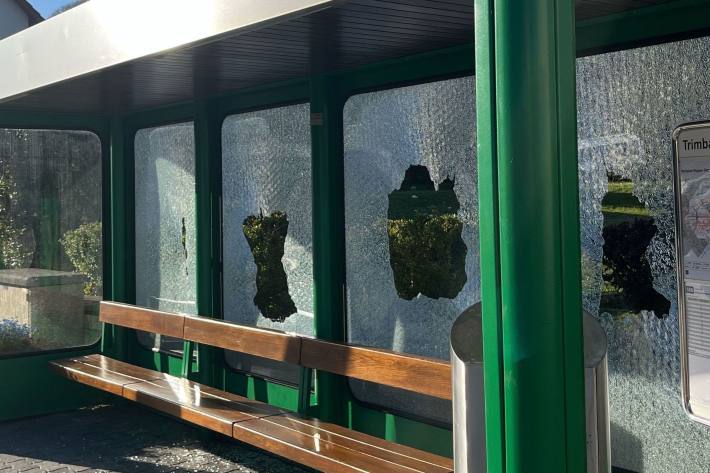 Das Buswartehäuschen an der Baslerstrasse in Trimbach