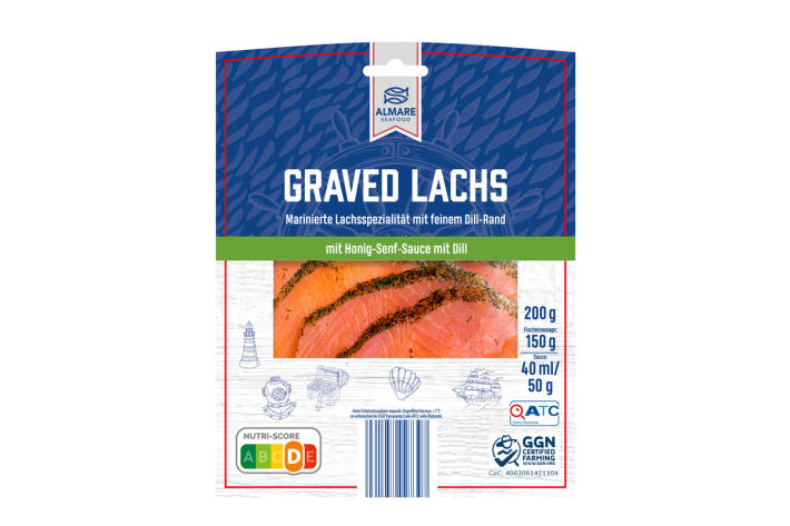 Der „Graved Lachs“ (150 g) mit dem Verbrauchsdatum 14.07.2025 ist betroffen.