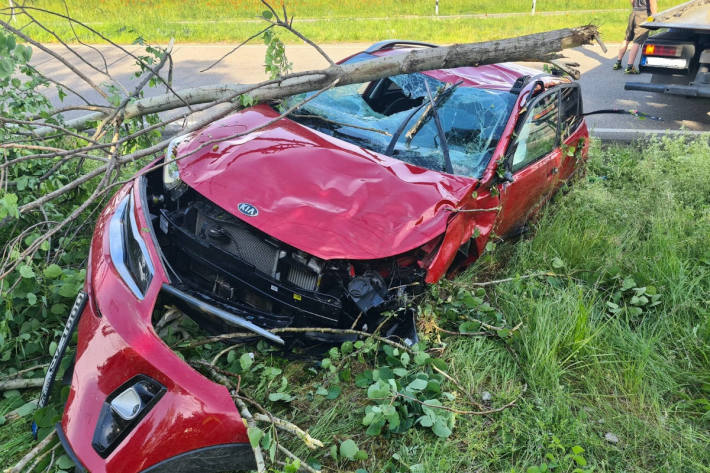 Verkehrsunfall mit glimpflichem Ausgang auf der A6 bei Grünstadt